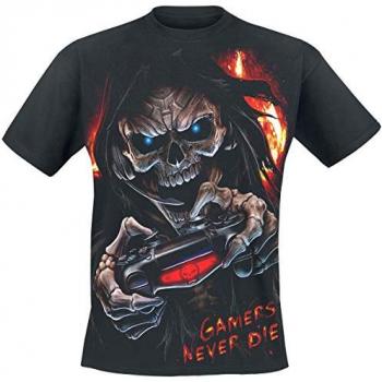 Spiral Respawn Gothic T-Shirt for Men - Black - Sizes M to 4XL