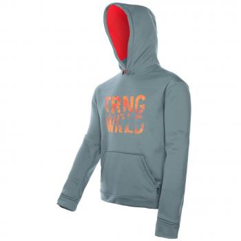 TRANGO Broye Sudadera, Hombre, Gris Medio/Rojo Fuego, XL
