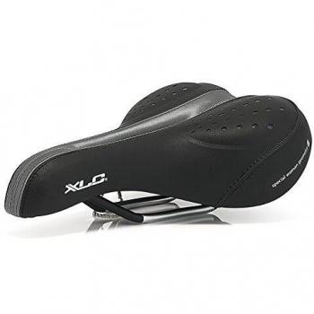 XLC 2502026200 Sillín para Bicicleta de Trekking SA-G01, Mujer, Negro-Negro, Lady 238X168 MM