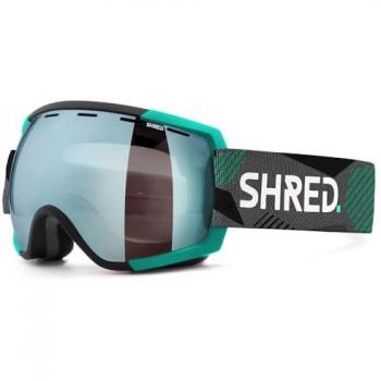 Máscara de esquí Shred Rarify negro turquesa con lente espejada CBL 2.0 Ice/Deep Blue azul