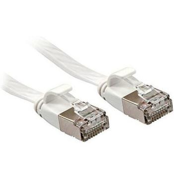 Lindy 47541 - 1m Cat6 U/FTP (STP) Flat Networking Cable, White