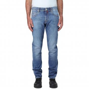 Tramarossa Blue Cotton Straight Jeans, Male, Size W30