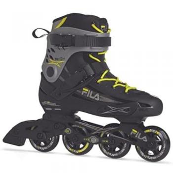 Fila Houdini Patines en Línea para Hombre, Color Negro, Tamaño 44, Diseño Black/Grey/Lime