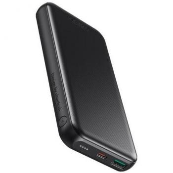 Banco de Potencia Choetech 10000mAh 18W con USB-A QC y USB-C PD - Negro