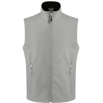 Regatta Professional Men's Water Repellent Softshell Gilet Bodywarmer with Fleece Lining - Ascender 2 Layer in Mineral Grey Black