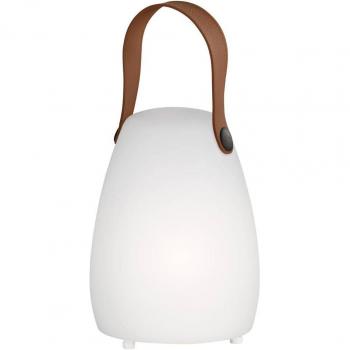 Lámpara de mesa LED solar recargable Ruby, 16 cm, color blanco, con cambio de color y regulable