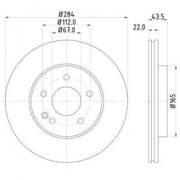 Disco de freno Hella 8DD 355 127-121