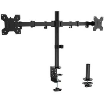 Soporte de Mesa para 2 Monitores Aisens Eco Giratorio e Inclinable hasta 10kg (3 Pivotes, 2 Brazos) de 17-32