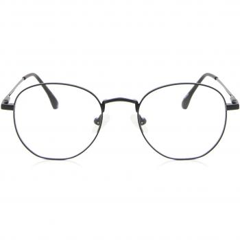 Montura completa metálica ovalada negra para hombre - Gafas recetadas anti-azules - SmartBuy Collection