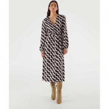 Vestido midi cruzado con estampado de Compañía Fantástica