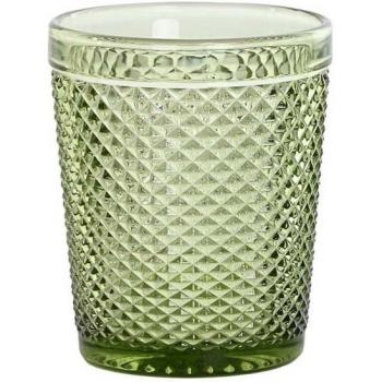 Set de Vasos Verde Cristal Con Relieve 240 ml (6 Unidades)