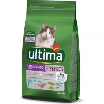 Ultima Esterilizado Sensible con Trucha para Gatos Adultos Esterilizados - Bolsa de 1.5 kg