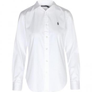 Polo Ralph Lauren Women's Basic White Shirt with Contrast Logo, Size 42