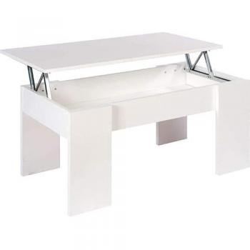 Mesa de Centro Elevable Elise Blanca 90x50 cm