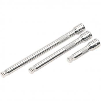 SEALEY AK763 Juego de prolongaciones, llave cubo 75, 150, 200 mm (3/8) Acero cromo vanadio