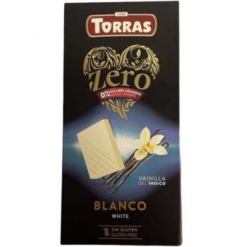Torras Zero Chocolate Blanco con Vainilla del Índico Sin Gluten 100g