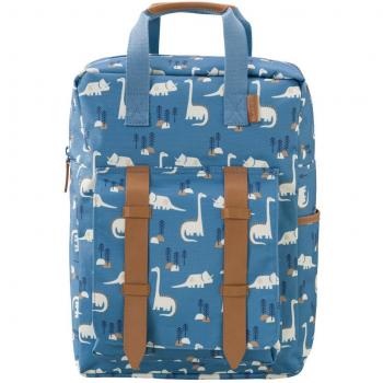 Mochila 2 asas Fresk Dinosaurio con diseño de dinosaurios, fabricada en material resistente y ligero, compartimento principal amplio, bolsillo frontal con cremallera, correas ajustables y acolchadas para mayor comodidad, ideal para