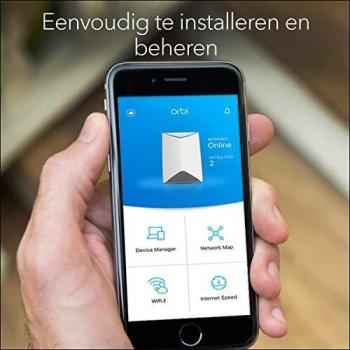 Netgear Orbi Pro SRS60 Repetidor de WiFi Mesh adicional, cobertura hasta 175 m2, velocidad AC3000