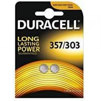 Pila botón Duracell 357/303 de óxido de plata 1,5V - Paquete de 2 unidades