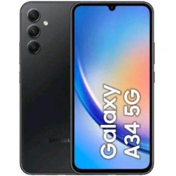 Samsung Galaxy A34 5G Dual SIM Híbrido 6.6 FHD+ Android 13 USB Tipo-C 6GB RAM 128GB Almacenamiento 5000mAh Grafito