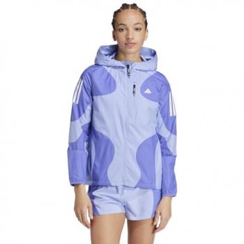 Adidas Women's Own The Run Wind.Rdy Running Jacket - Blue (Size L)