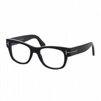 Tom Ford FT5040-B 001 52 Black Optical Frame Glasses, Unisex, Stylish and Versatile, Size: 52 MM