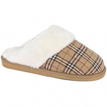 Leyla Checked Slippers for Women