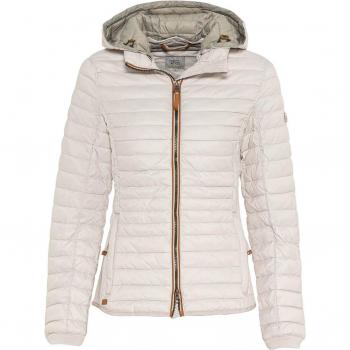 Camel Active Women's Quilted Jacket with Two-Way Zipper, Size 48, Gray