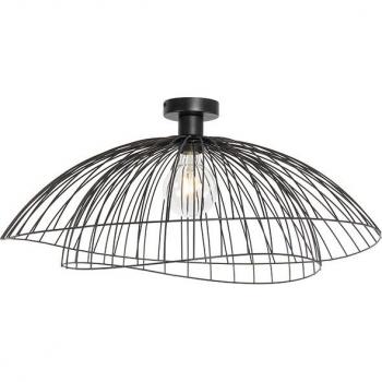 Plafón Diseño Negro 60 cm Acero Redondo LED Máx. 1 x 40 Watt - PUA