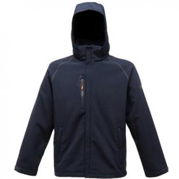 Chaqueta Softshell con Capucha para Hombre Regatta Repeller Forrada Azul Marino, Talla 3XL