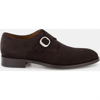 LOTTUSSE Zapatos De Hombre Hebilla Negros De Vacuno Cepillado