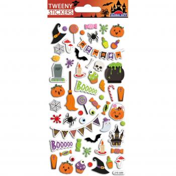 Pegatinas Tweeny Foamy Halloween multielementos Global Gift naranja