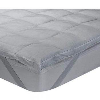 Classic Blanc- Topper de fibra de gran confort Aloe Vera dermoprotector de 6,5 cm de alto, transpirable e hipoalergénico