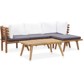 5-Piece Solid Acacia Wood Garden Lounge Set