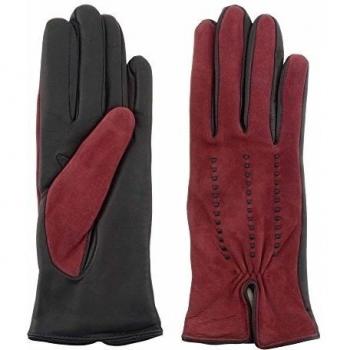 Guantes piel nobuck y lisa