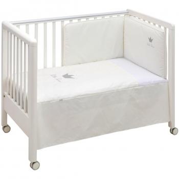 Cambrass Crown - Juego de colcha y protector, color beige