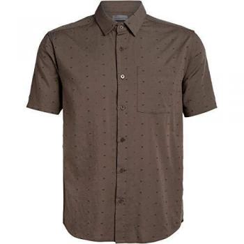 Icebreaker Compass SS - Camisa para Hombre, Color Driftwood marrón, tamaño Medium
