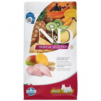 Farmina N&D Dog Tropical Selection Mini Pollo 5Kg - Alimento completo para perros adultos, formulado con pollo como fuente principal de proteína, libre de granos, con ingredientes naturales y ricos en nutrientes esenciales