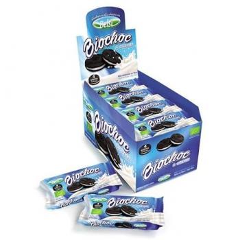 Galletas Cacao rellena crema blanca Biochoc&Cream 16x60g Belsi
