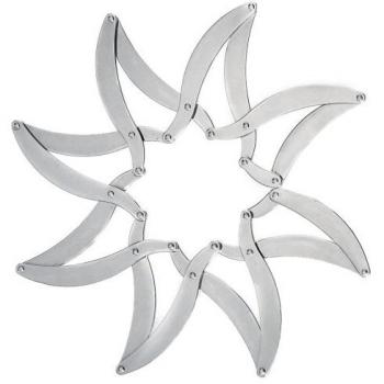 Salvamanteles Extensible de Diseño, Acero Inoxidable Pulido 18/10, 24 cm - Alessi Augh!