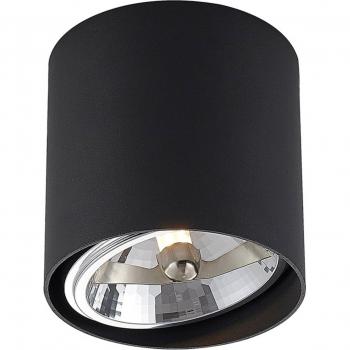 Lámpara de techo 'Vali' moderna en negro, hecha de aluminio, para salón y comedor, con 1 lámpara G9