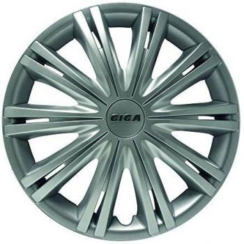Tapacubos Carpoint Giga de 15 pulgadas en ABS plateado, set de 4 unidades