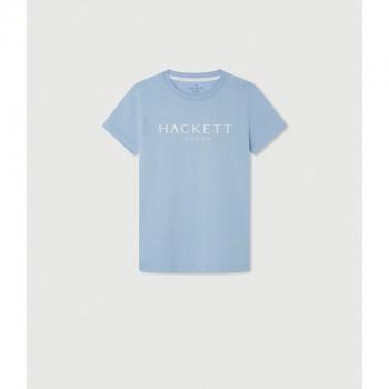 Camiseta de niño azul con logo estampado de Hackett London