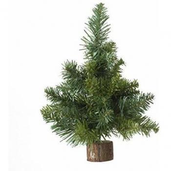 Árbol de Navidad de Mesa Artificial Verde H25 cm - PVC y Metal