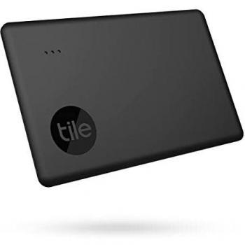 Tile Slim (2022) Bluetooth Item Finder, Pack of 1, 60 m finding range, works with Alexa and Google Home, iOS and Android Compatible, Find your Keys, Wallets, Purses and More, Black