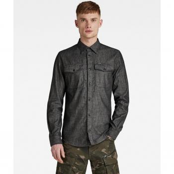 Camisa de Manga Larga Marine Slim D20165-D195 de G-Star Raw, corte ajustado, bolsillos en el pecho