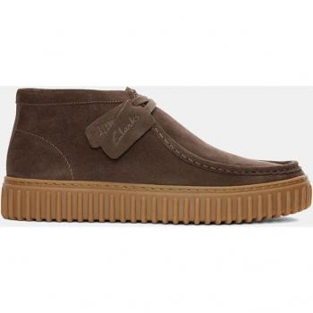 Botines Clarks Torhill Hi de hombre en serraje con diseño Wallabee