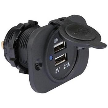 Cargador USB Empotrado Velleman con Protección Térmica y Contra Cortocircuitos