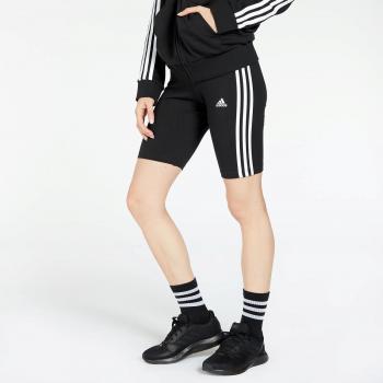 adidas Women's Essentials 3-Stripes Bike Shorts, Black/White, Size: Large