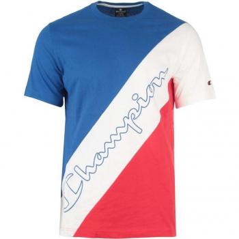 Camiseta de Manga Corta Hombre Champion Sportswear Azul